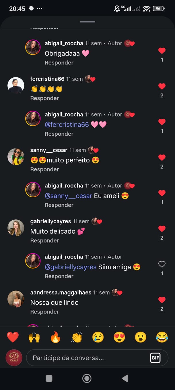 Comentario de cliente satisfeita